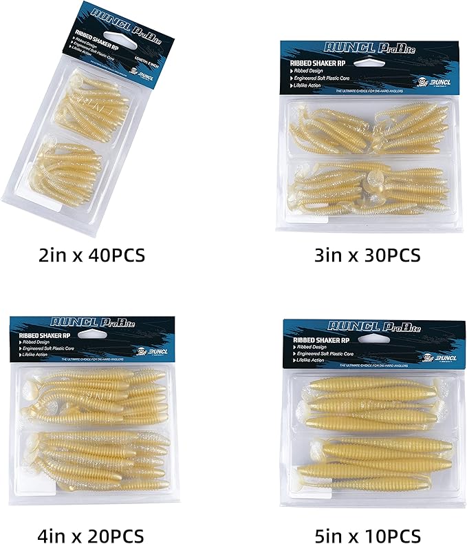 RUNCL Swimbaits Paddle 10/20/30/40PCS, 5/4/3/2 Inchs Paddle Tail, Soft Lure for Trout Crappie Bass, Durable Plastic Bait Swimmer for Saltwater/Freshwater, Fishing Lover's Gift