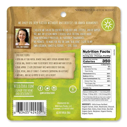 Wild Zora Paleo Freeze Dried Meat Meals, 4 Pack, Gluten Free and Grain Free Camping and Backpacking Food, No Added Sugar, Healthy On-the-Go Travel Meal, Protein Packed (Meat 4-pack)