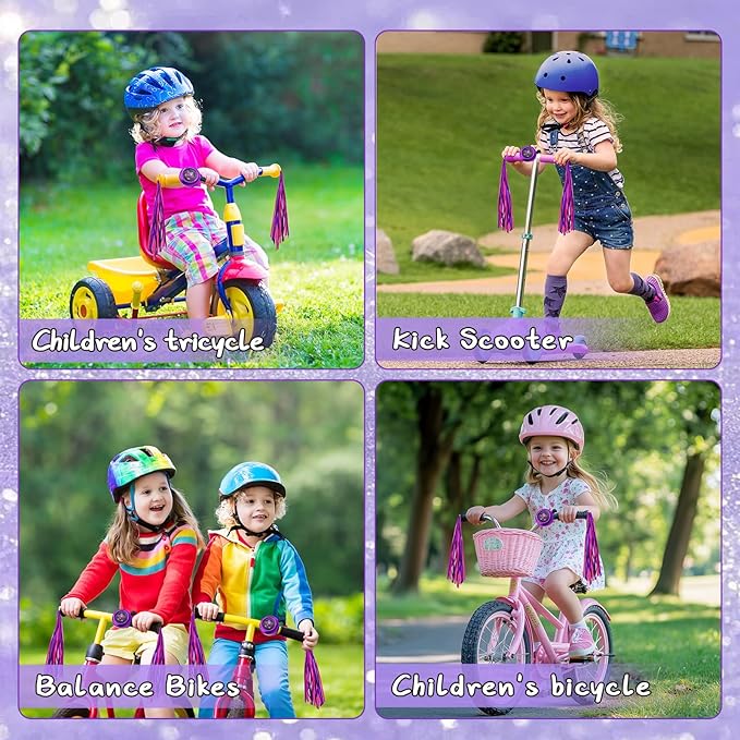 Bike Bell for Kids, Give Away Bicycle Streamers, Aluminum Alloy Bike Horn, Cute Bike Accessories, Adjustable Ring, Clear Ringtone, Girls Bicycle Accessories