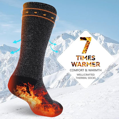 Sunew Warm Thermal Socks 4 Pack, Mens Womens Winter Heated Outdoor Skiing Thermal Socks