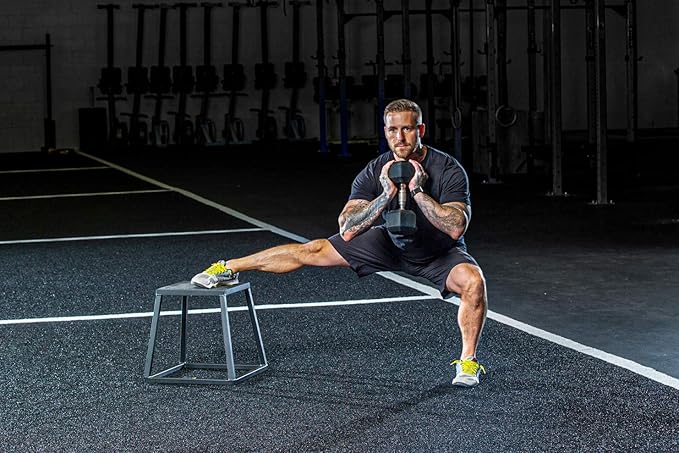 Rage Fitness Steel Plyo Box 12-18-24 Inch High Anti-Slip Pre-Assembled Plyometric Jump Box for Home Gym Conditioning and Strength Training (Sold Individually) Plyometric Platform Step