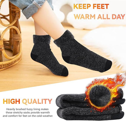 Sunew Warm Thermal Socks 4 Pack, Mens Womens Winter Heated Outdoor Skiing Thermal Socks