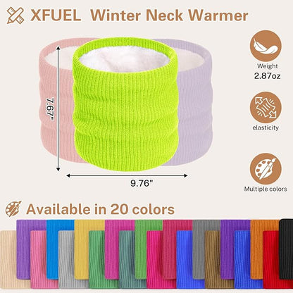 Winter Knitted Neck Gaiter For Men and Women Fleece Neck Warmer Windproof Face Mask for Cold Weather Gifts