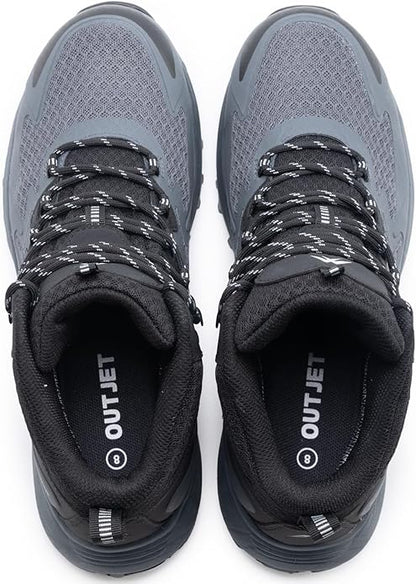 Men's Waterproof Hiking Boots Lightweight Comfortable Breathable Outdoor All-Terrain Trekking Ankle Boots