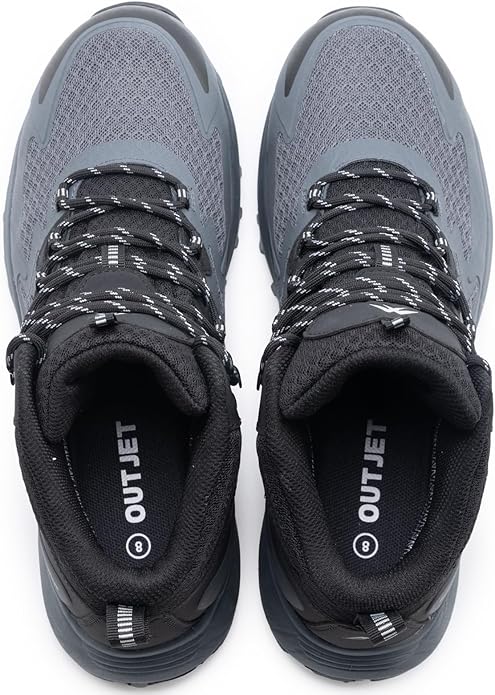 Men's Waterproof Hiking Boots Lightweight Comfortable Breathable Outdoor All-Terrain Trekking Ankle Boots