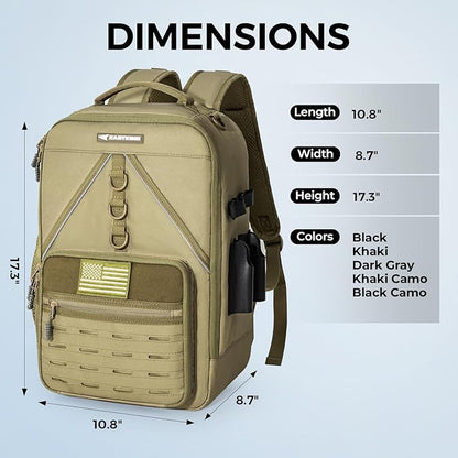KastKing KarryAll KastMate Fishing Tackle Backpack,Water-Resistant Tackle Bag With 2 Rod Holders,Fishing Gear and Equipment With Large Gear Storage,Khaki