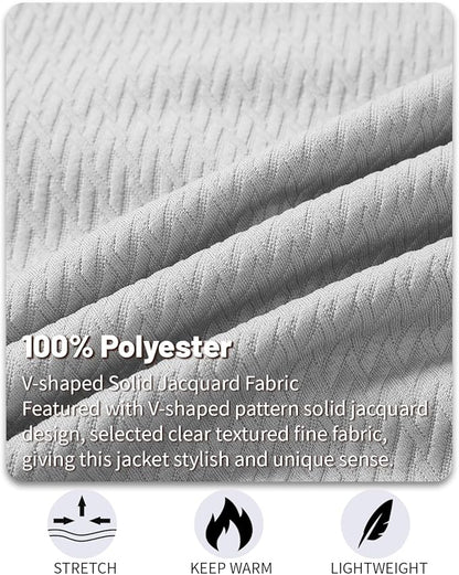 Mens Casual Jacket Loose Fit Lightweight Jacket Varsity Bomber Jacket with Zipper