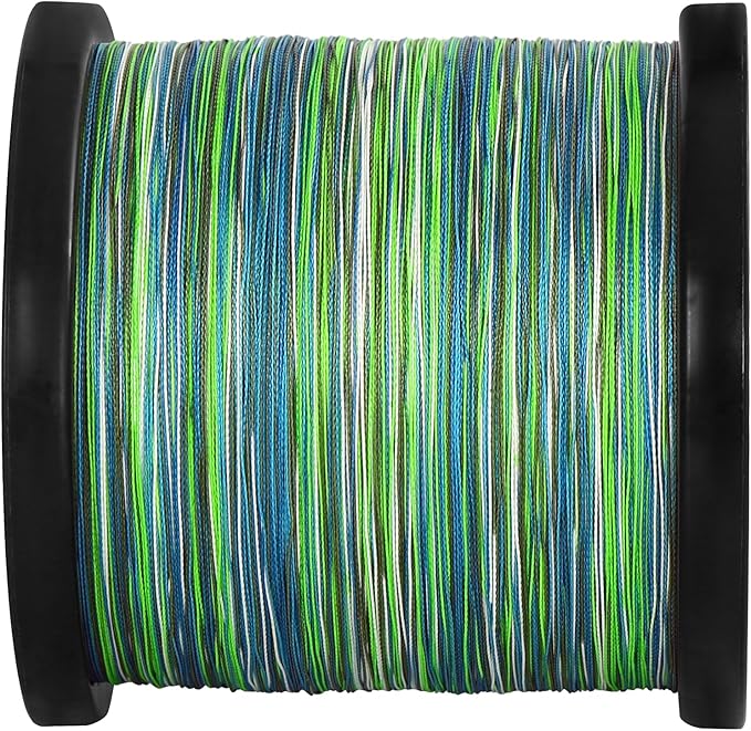 ThonrsLine Force Braided Fishing Line - Incredible Abrasion Resistant Braided Lines for Saltwater or Freshwater - Camo Design Braid for Extra Visibility