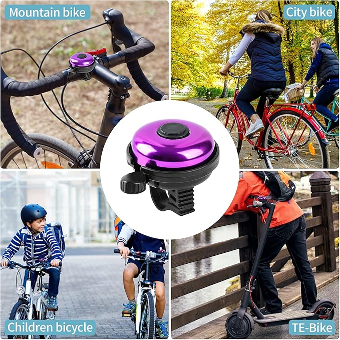 Classic Bike Bell, Aluminum Bicycle Bell, Loud Crisp Clear Sound Bicycle Bike Bell for Adults Kids