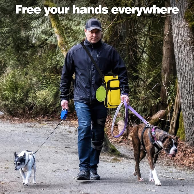 Nuovoware Water Bottle Carrier Bag,25oz/40oz/64oz Bottle Pouch Holder,Adjustable Shoulder Hand Strap 2 Pocket Sling Neoprene Sleeve Sports Accessories for Hiking Travelling Camping