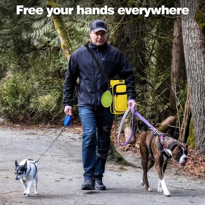 Nuovoware Water Bottle Carrier Bag,25oz/40oz/64oz Bottle Pouch Holder,Adjustable Shoulder Hand Strap 2 Pocket Sling Neoprene Sleeve Sports Accessories for Hiking Travelling Camping