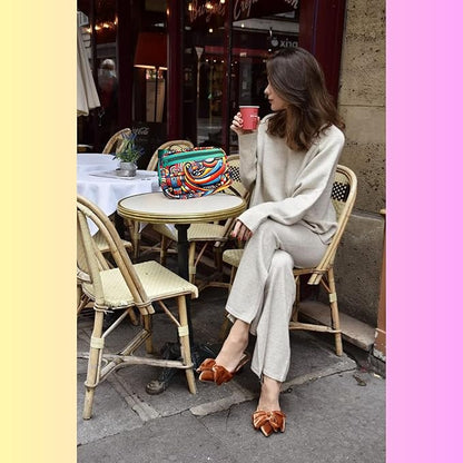 Yewande&co Neoprene Fanny Pack Belt Bag – Lightweight Waterproof Waist Bag with Adjustable Strap, 3 Zippered Pockets, Crossbody Belt Bag for Travel, African Design Crossbody Bags (Oceans)