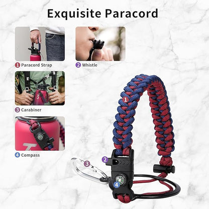 Trebo 40oz Water Bottle with 3 Lid and handle, Vacuum Insulated Stainless Steel Metal Outdoor Leakproof BPA-Free Flask, Keep Cold 48 Hours Water Jug, Best Gift for Men Women Holiday, Ruby Red