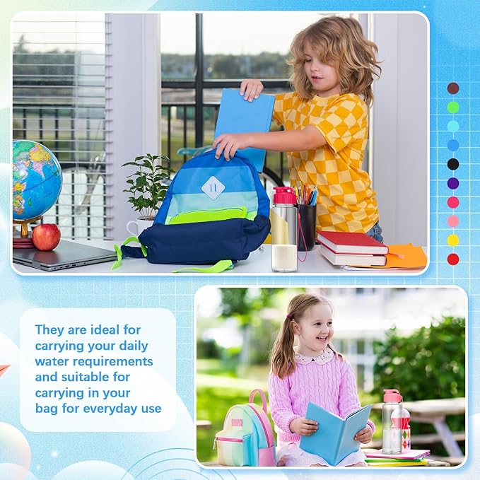 Mifoci 20 Pieces Water Bottle Bulk 17 oz Plastic Water Bottles Bulk Gym Sports Adults Reusable Large Bottles with Leak Proof Flip Top for Party Outdoor(Regular Style,Assorted Color)