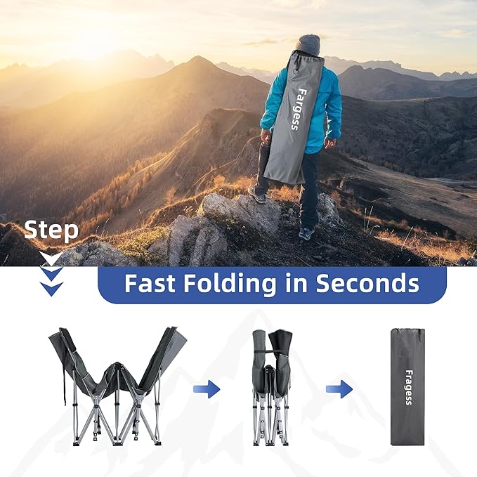 Camping Cot, Sleeping Cots for Adults, Portable Camping cots with Mattress, Pillow and Carry Bag, 1200D Double Layer Oxford, 600 LBS Weight Capacity Cots for Sleeping (Blue)