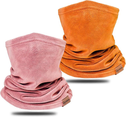 Neck Warmer Winter Neck Gaiter Face Mask Balaclavas for Women Men, Soft Fleece Face Cover Mask for Skiing Motorcycle-2 Pack