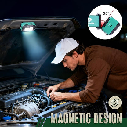 Mossy Oak 600 Lumens LED Headlamp, Dual Power Source, Motion Sensor Head Lamp with Magnetic Base, Stepless Dimming, Memory Mode for Camping, Running, Hiking