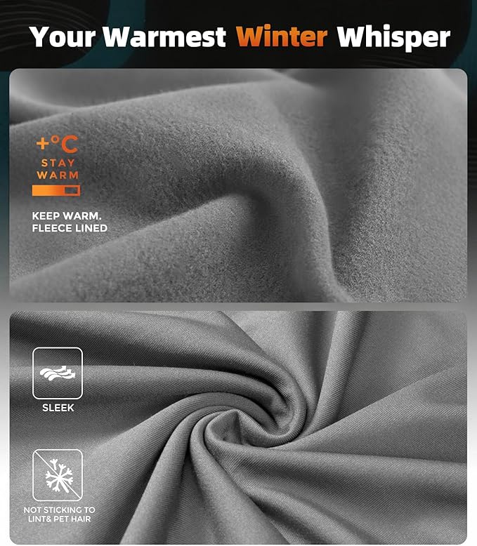 CL convallaria Mens Thermal Underwear Set with Fly Long Johns Base Layer Winter Hunting Gear Sport Top and Bottom