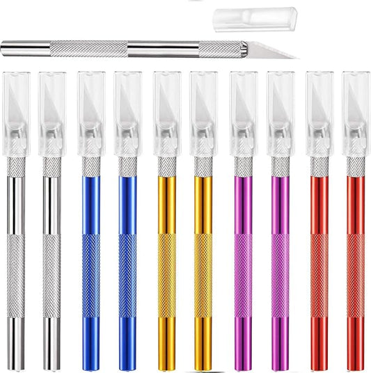15 Pack Exacto Knife Set, Hobby Knife, Back to School Supplies Craft Knifes Kit for Art, Carving, DIY, Scrapbooking, Art, Cutting, Stencil(Muliticolor)