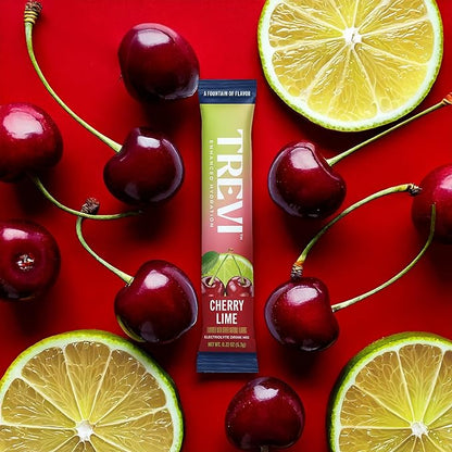 TREVI™ Sugar Free Electrolytes - Drink Mix Hydration Powder Packets - 8 Count - Cherry Lime
