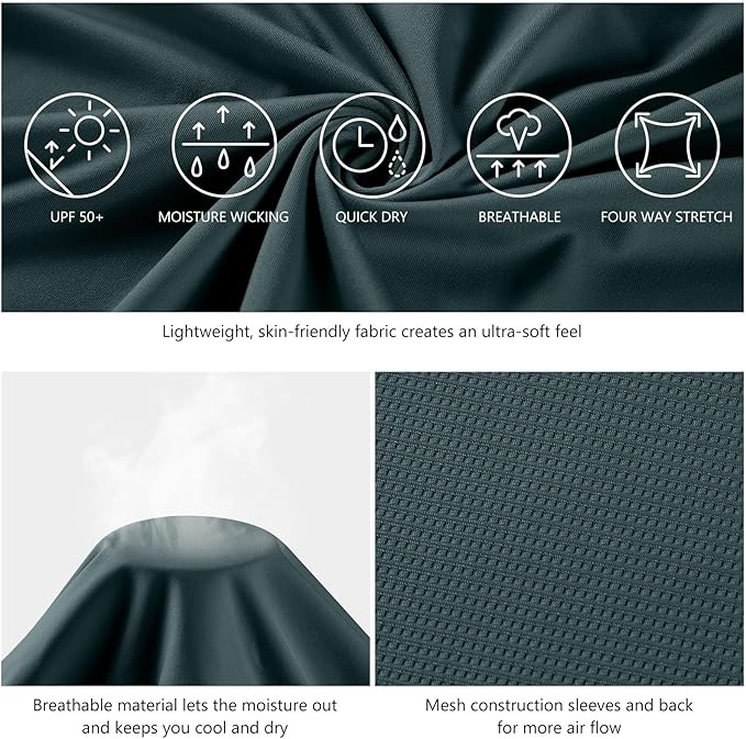 BASSDASH Fishing T Shirts for Men UV Sun Protection UPF 50+ Long Sleeve Tee T-Shirt