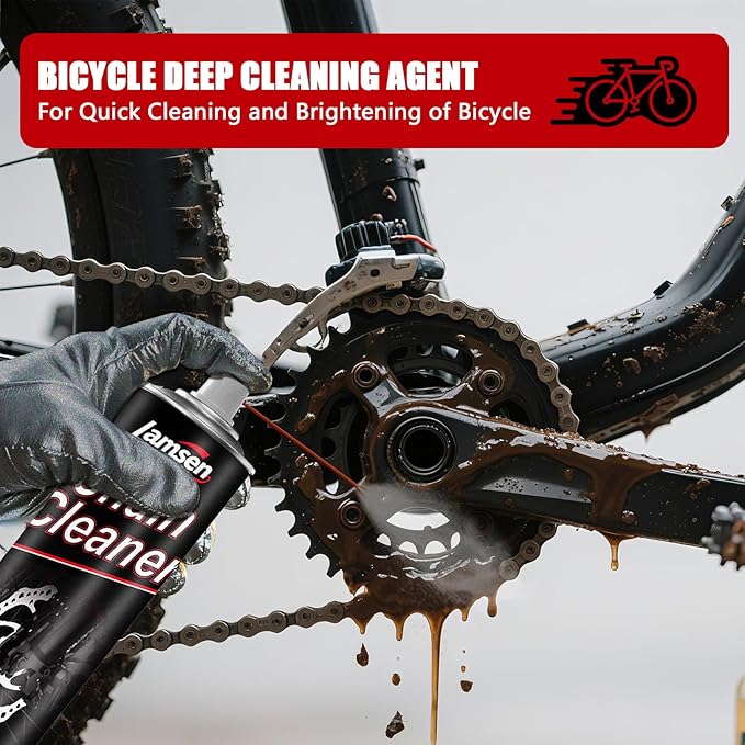 Chain Cleaner Kit, Professional Bike Chain Cleaner Set, Motorcycle Cleaning Kit with Chain Cleaner & Chain Lube Including Brushes and Gloves for Cleaning and Maintain All Bicycles (1 Pack)