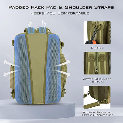 KastKing BlowBak Tactical Sling Tackle Bag-Lightweight Fishing Backpack Storge Fishing Gear and Equipment,Gift for Men