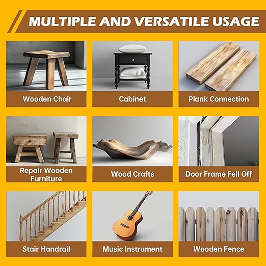 Wood Super Glue Liquid, Clear Instant Cyanoacrylate Adhesive for Wood Crafts Repair Woodworking, All Purpose CA Glue for Shoe Ceramic Plastic Leather Glass Model Metal Pottery Aquarium Porcelain Stone