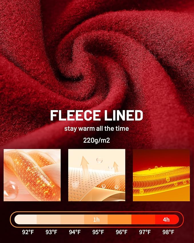 Runhit Men's Thermal Compression Pants Fleece Lined Sports Tights Athletic Leggings Base Layer Bottoms Cold Weather Gear