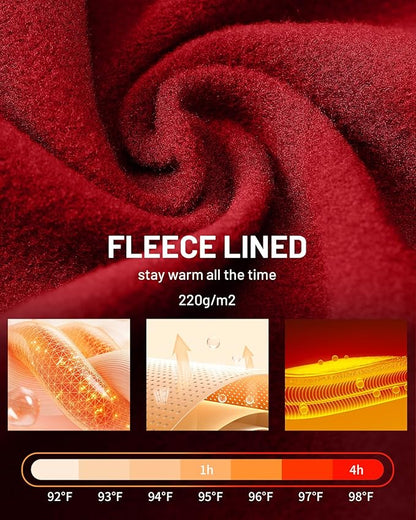 Runhit Men's Thermal Compression Pants Fleece Lined Sports Tights Athletic Leggings Base Layer Bottoms Cold Weather Gear