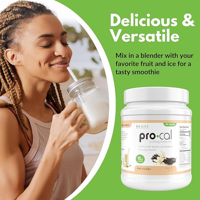Pro-Cal Vanilla Meal Replacement Powder, 14.07 oz – High Protein, Low Calorie Shake & Pudding Mix – 16 Servings, Delicious & Easy to Prepare – Supports Healthy Weight Management, Vanilla
