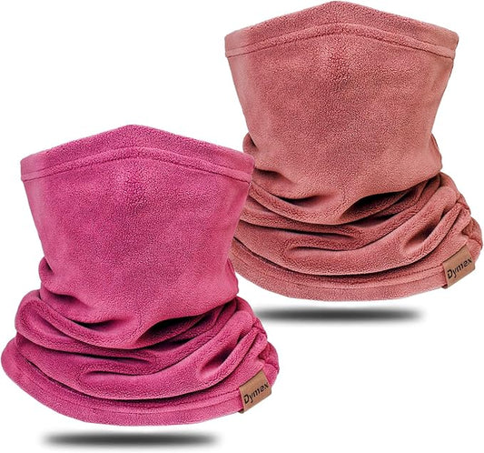 Neck Warmer Winter Neck Gaiter Face Mask Balaclavas for Women Men, Soft Fleece Face Cover Mask for Skiing Motorcycle-2 Pack