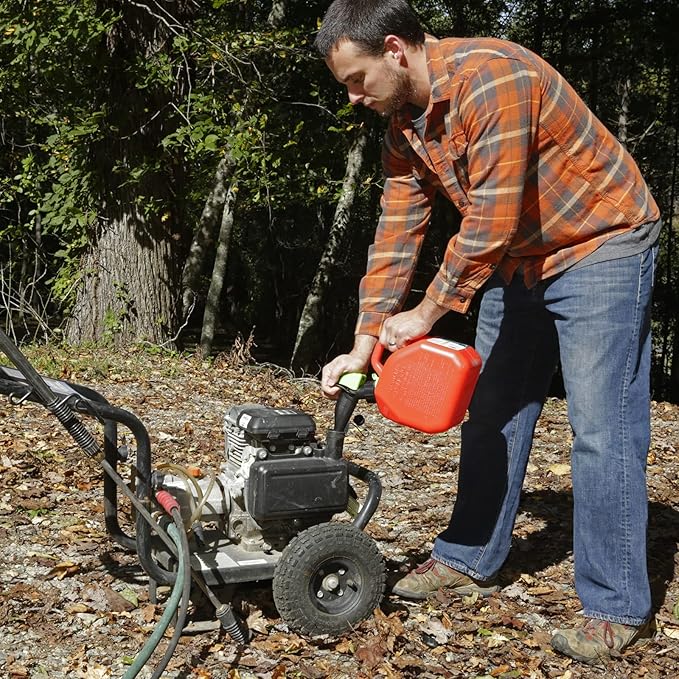 Scepter FR1G152 Fuel Container with Spill Proof Smart Control Spout with Bonus Spout Extender, Red Gas Can, 1 Gallon
