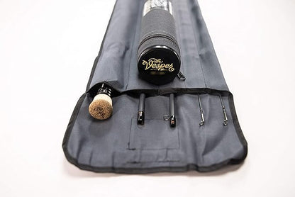 Moonshine Rod Co. Fly Fishing Rod with Carrying Case and Extra Rod Tip Section, Slow-Medium-Fast Action