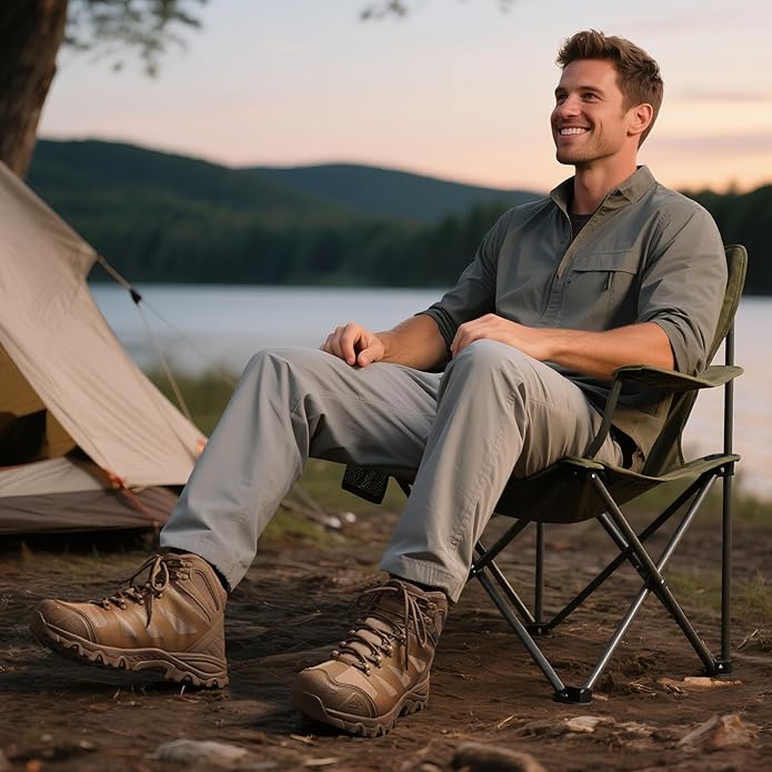 NORTIV 8 Men's Ankle High Waterproof Hiking Boots Outdoor Lightweight Shoes Trekking Trails Armadillo