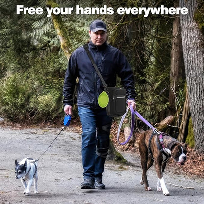 Nuovoware Water Bottle Carrier Bag,25oz/40oz/64oz Bottle Pouch Holder,Adjustable Shoulder Hand Strap 2 Pocket Sling Neoprene Sleeve Sports Accessories for Hiking Travelling Camping