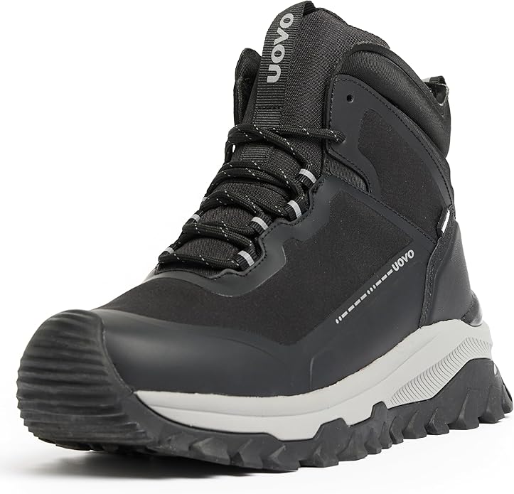 UOVO Men's Waterproof Hiking Boots – All-Season Non-Slip Outdoor Work & Trail Footwear