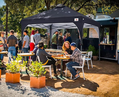 ABCCANOPY Outdoor Pop up Canopy Tent, 8x8 Instant Portable Canopy for Camping, Beach, Backyard, Black