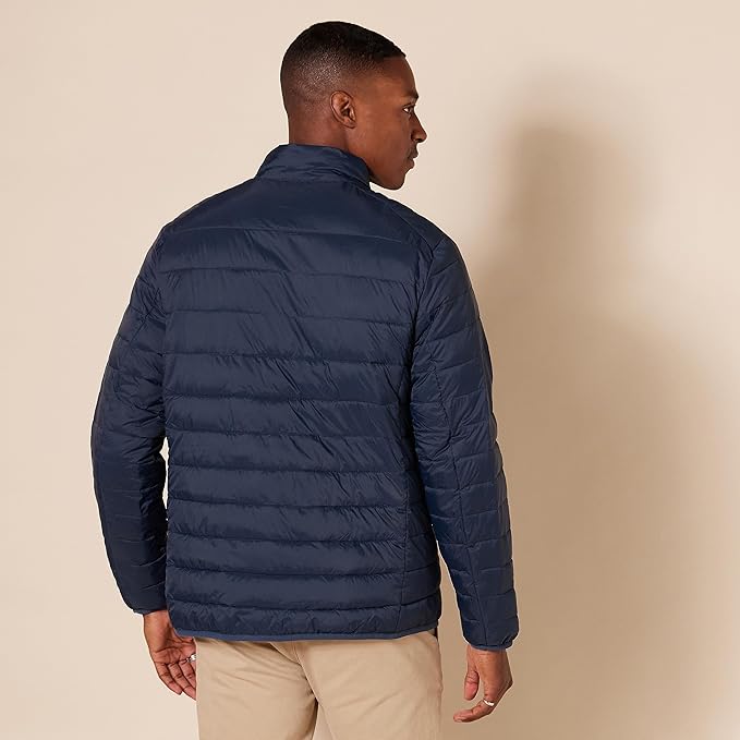 Amazon Essentials Men's Packable Lightweight Water-Resistant Puffer Jacket (Available in Big & Tall)