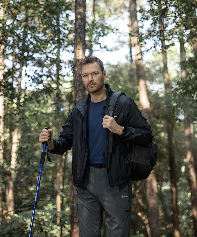 TRAILSIDE SUPPLY CO. Mens Windbreaker Jackets Lightweight Packable Jacket,Windproof and Dustproof