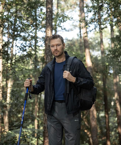 TRAILSIDE SUPPLY CO. Mens Windbreaker Jackets Lightweight Packable Jacket,Windproof and Dustproof