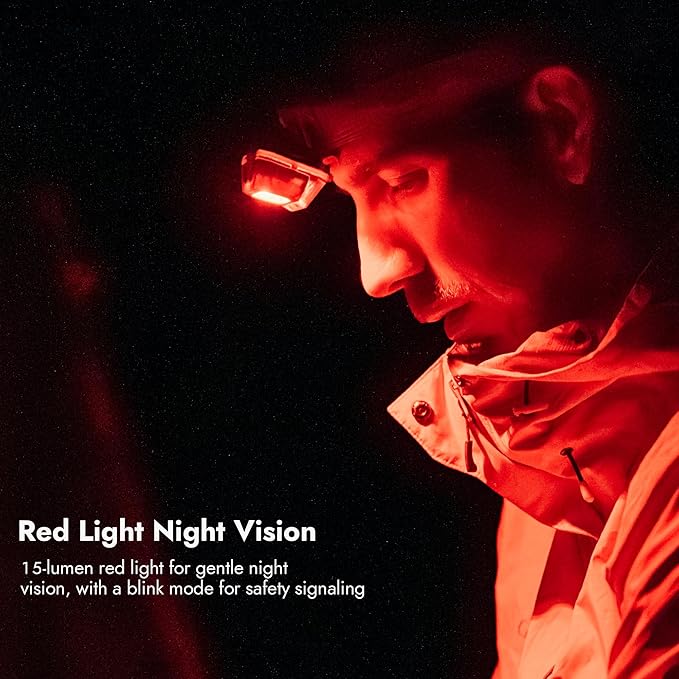 WUBEN H4 LED Headlamp Rechargeable, 800 Lumens Super Bright Head lamp, IP68 Waterproof headlamp with Motion Sensor, Headlight Flashlight 10 Modes with Red Light, for Camping Fishing& Hiking Gear