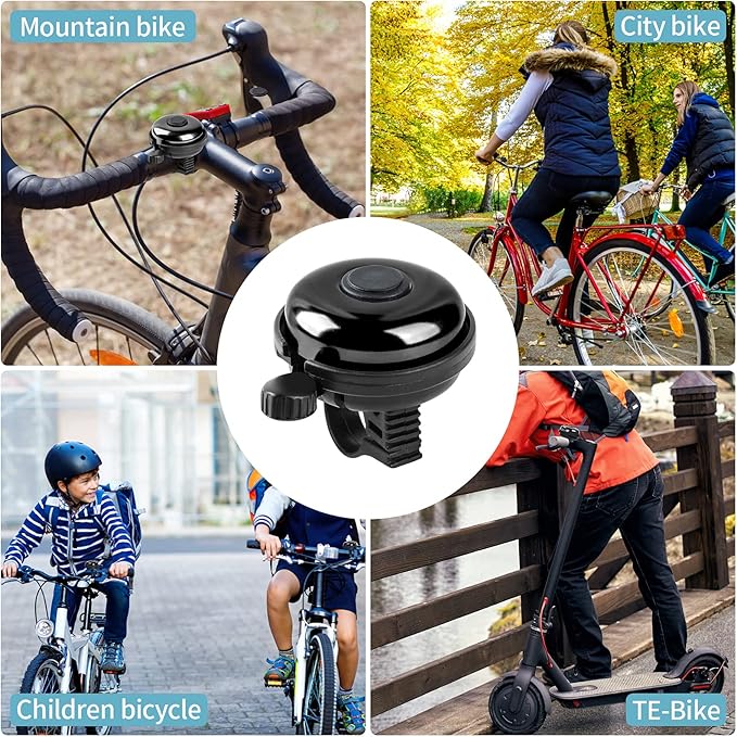 Classic Bike Bell, Aluminum Bicycle Bell, Loud Crisp Clear Sound Bicycle Bike Bell for Adults Kids