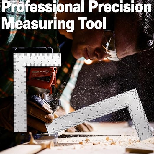 Stainless Steel L Shaped Ruler,2 inch by 4 inch,SCarpenter Square & Framing Tool for Engineer Carpenter