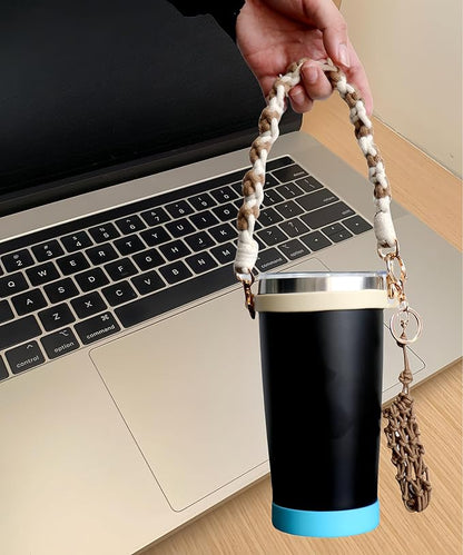 Outman Cup Accessories Set Water Bottle Holder Sling,Siliocne Straw Cover,Lipstick Holder Fits Most 16-40oz Water Bottles Compatible with Stanley Cup