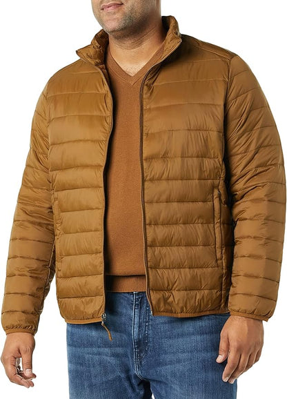 Amazon Essentials Men's Packable Lightweight Water-Resistant Puffer Jacket (Available in Big & Tall)