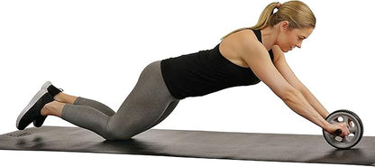 Sunny Health & Fitness Waist Trainer Ab Roller with Elbow Support, Training Wheels, Foldable for Home Gym, Abdominal Exercises, Core Strength, Glute Trainer, Crunch Workouts with Optional Dip Station