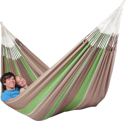 LA SIESTA Flora Chocolate - Organic Cotton Family Classic Hammock Size King