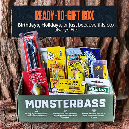 MONSTERBASS Fishing Mystery Box, Bass Fishing Kit - Best Lures Kit, Biggest & Best Tackle Mystery Box for Catching Smallmouth & Largemouth Bass