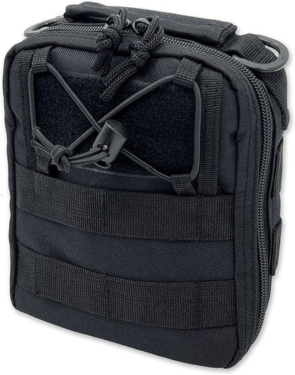 Lightning X Products Premium Nylon MOLLE Emergency Kit, Ideal for Tactical Medics, Military, Outdoor Enthusiasts (8" x 6.5" x 3")